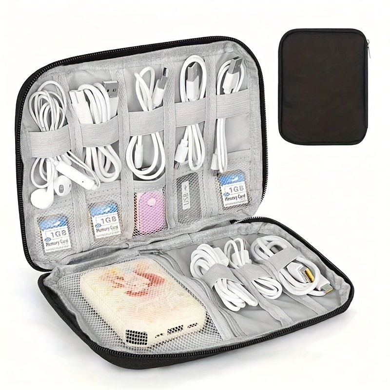 Tech Accessories Travel Case - 1PC Travel Cable Organizer Case Multi-Pocket
