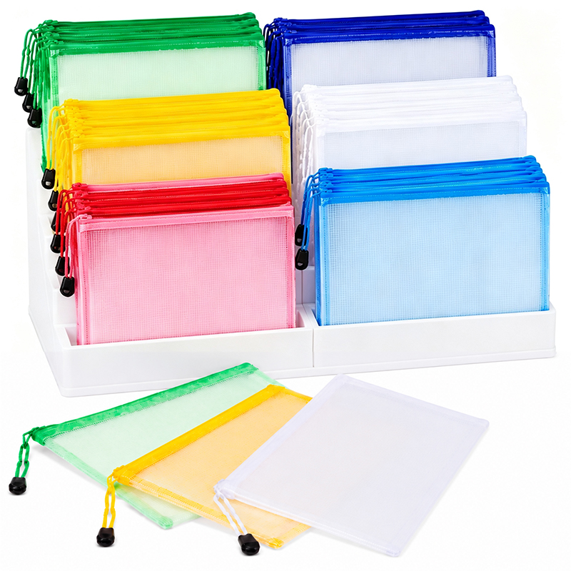 Tech Accessories Travel Bag - 5/20PCS A4/A5 Mesh Zipper Pouch Bags