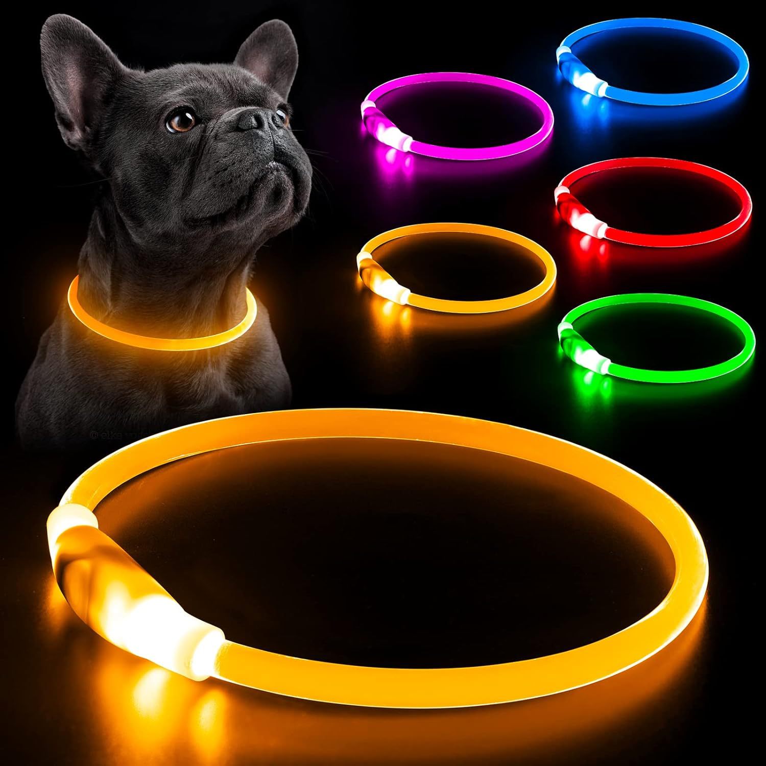 LED Dog Collar Rechargeable 3  - Tech Dog Accessories 评论和价格