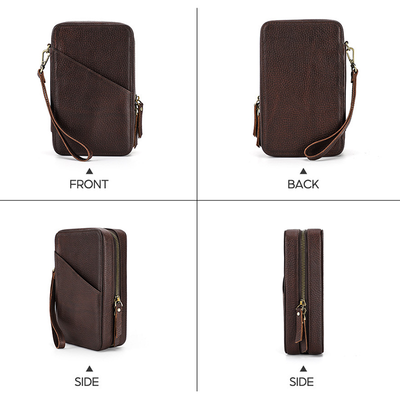 Vintage Brown Genuine Cowhide  - Tech Accessories Case 评论和价格