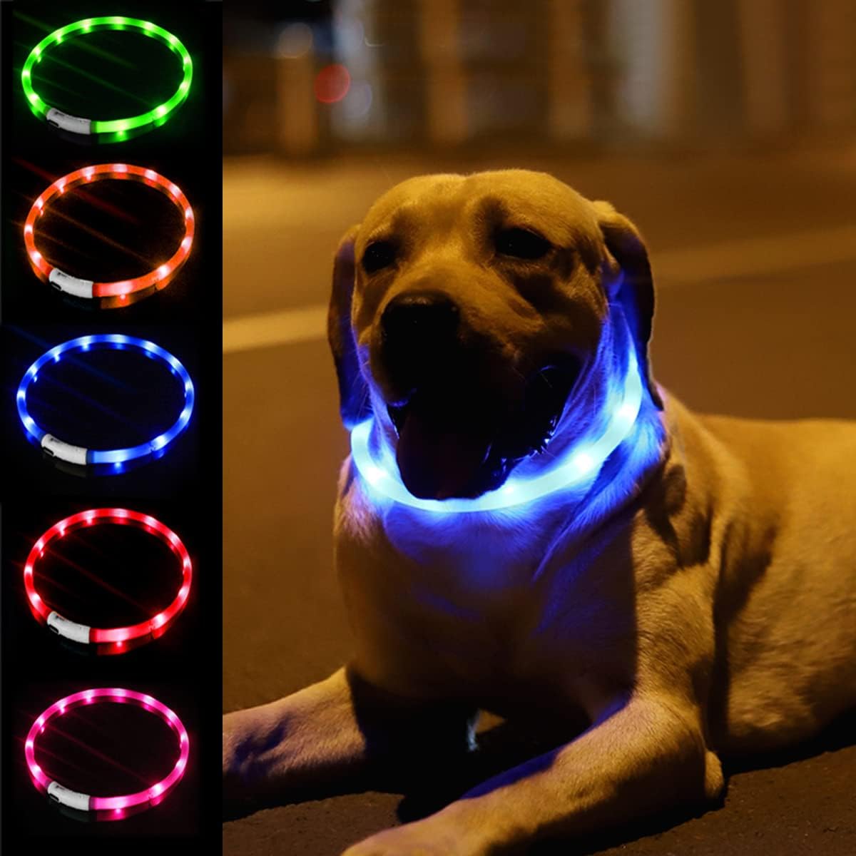 Silicone LED Dog Collar,USB Re - Tech Dog Accessories 评论和价格