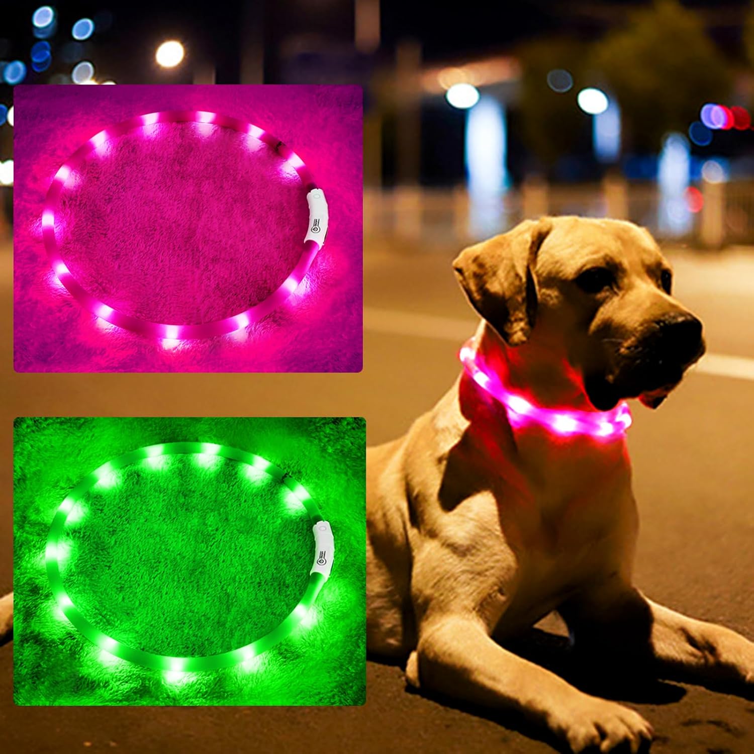 Silicone LED Dog Collar,USB Re - Tech Dog Accessories 评论和价格