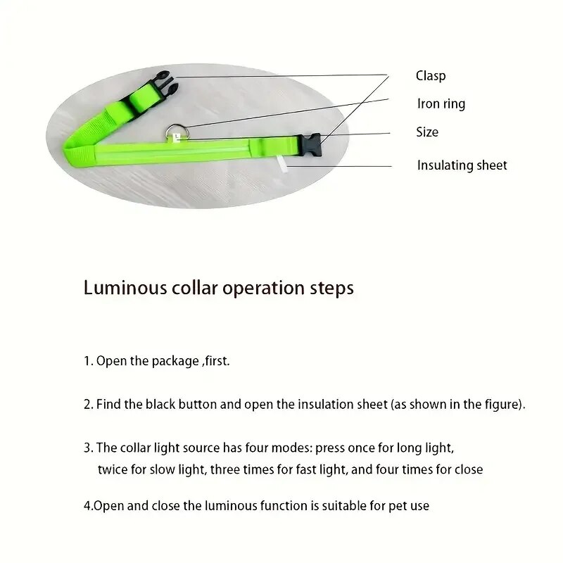 Nylon LED Night Safety Flashin - Tech Dog Accessories 评论和价格