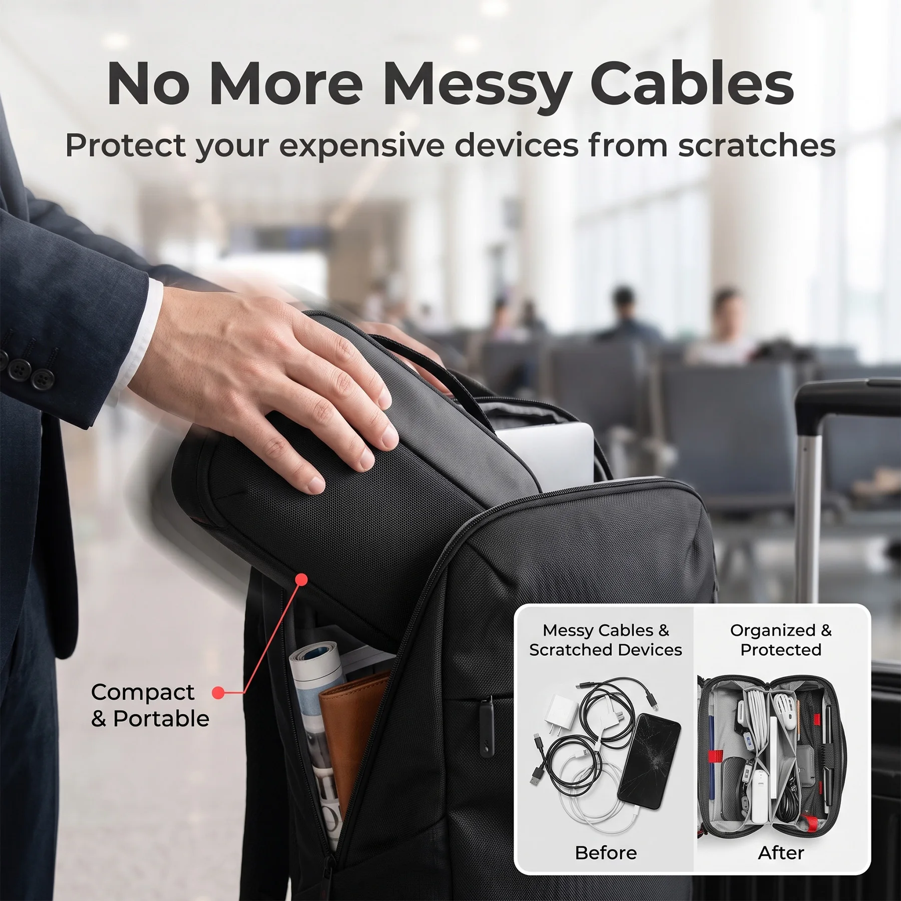 Travel Tech Organizer Pouch, W - Tech Accessories Travel Case 评论和价格