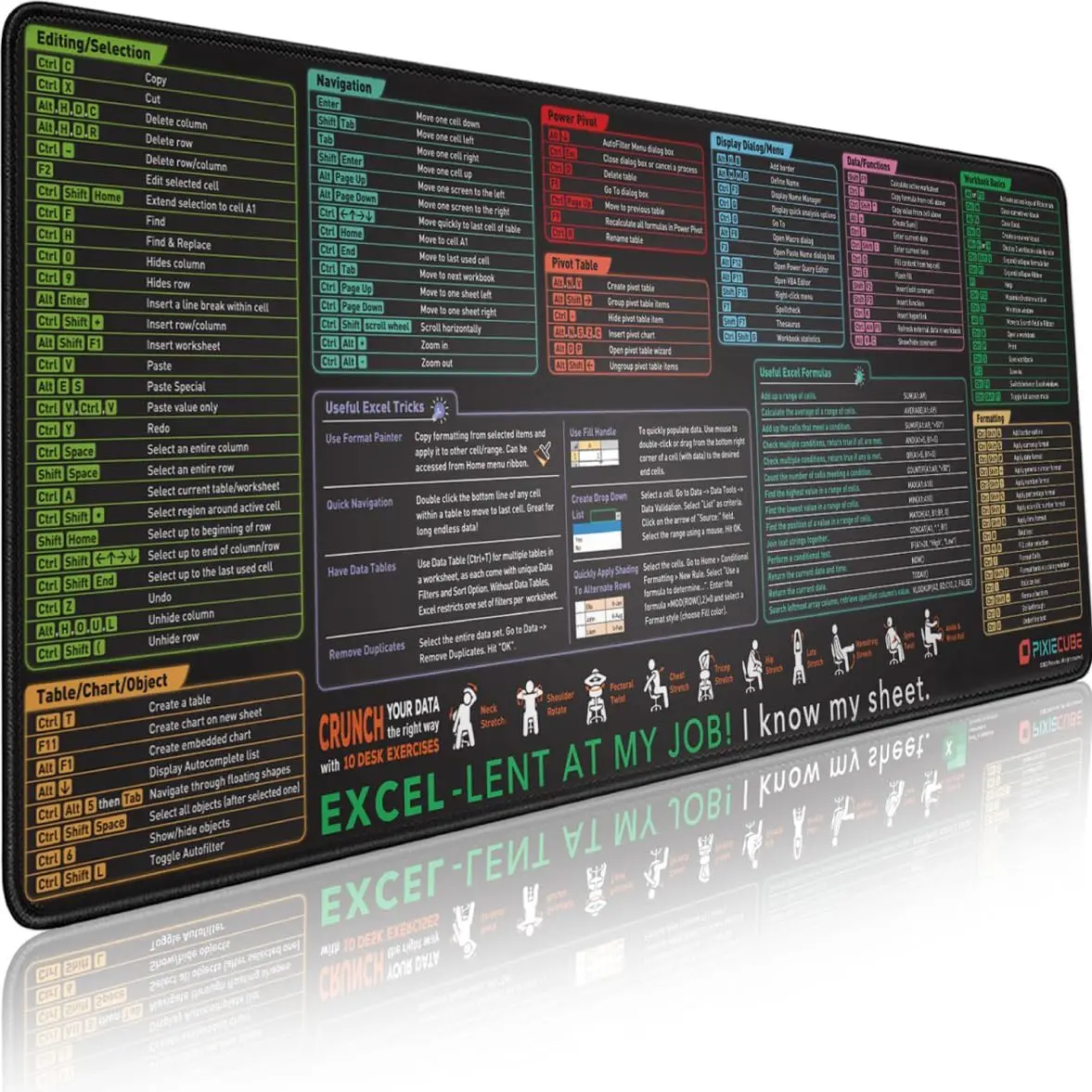 Office Excel Shortcut Large Mo - Tech Desktop Accessories 评论和价格