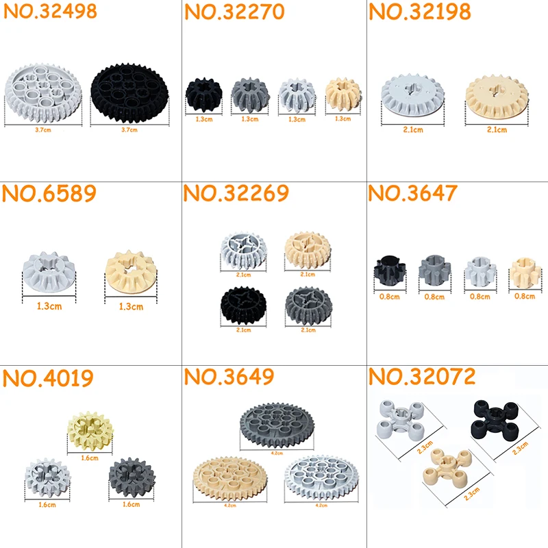 MOC Technical Parts Gear Bulk  - Tech Accessories Brands 评论和价格