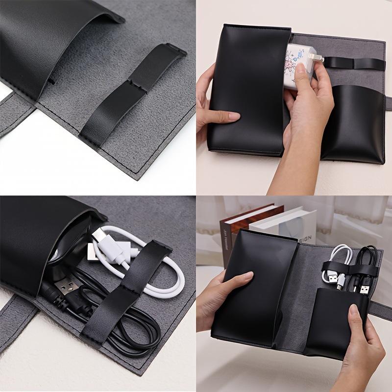 1PC PU Leather Multi-Compartme - Tech Accessories Travel Case 评论和价格