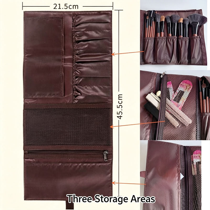 PU Leather Makeup Brush Roll B - Tech Accessories Travel Bag 评论和价格