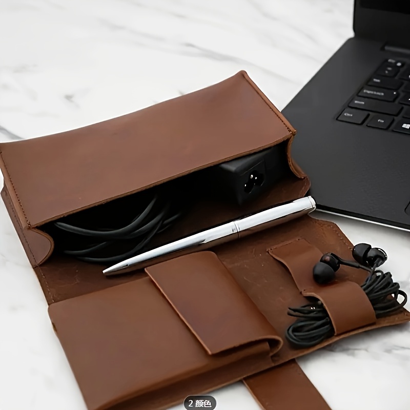 1pc PU Leather Multi-Compartme - Tech Accessories Travel Case 评论和价格