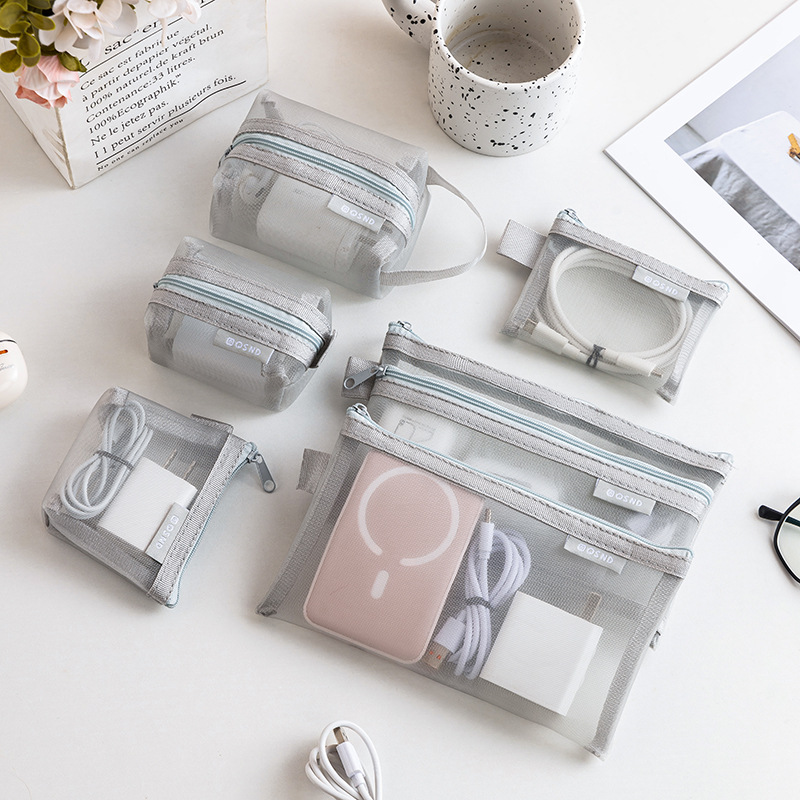 Gray Mesh Organizer Bags – for - Tech Accessories Case 评论和价格