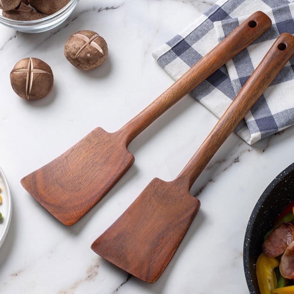34cm Solid Wood Cooking Spatul - Hi Tech Kitchen Accessories 评论和价格