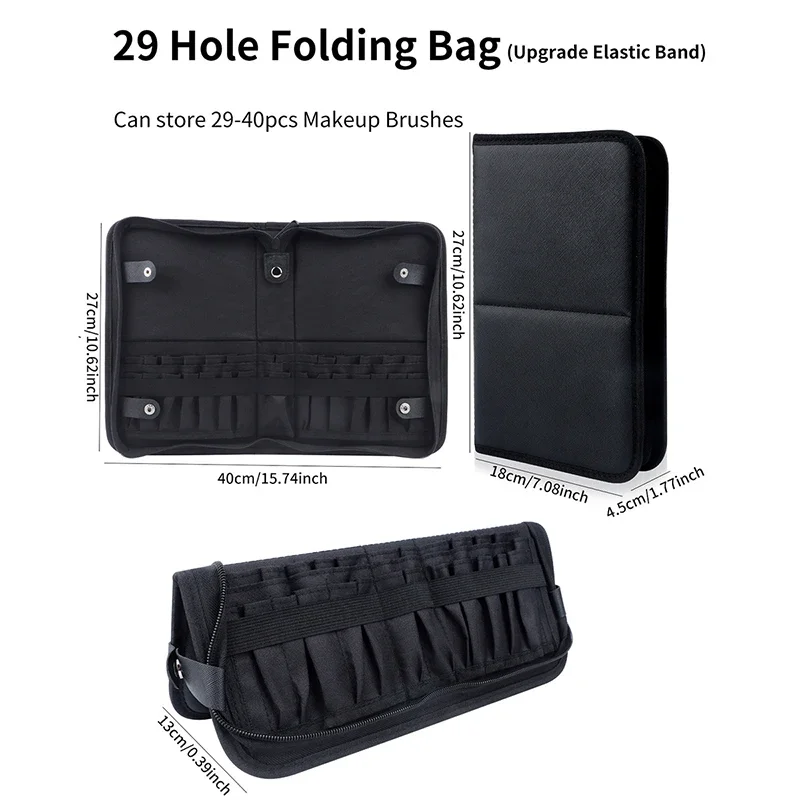 29/23 Holes Foldable Makeup Br - Tech Accessories Travel Bag 评论和价格