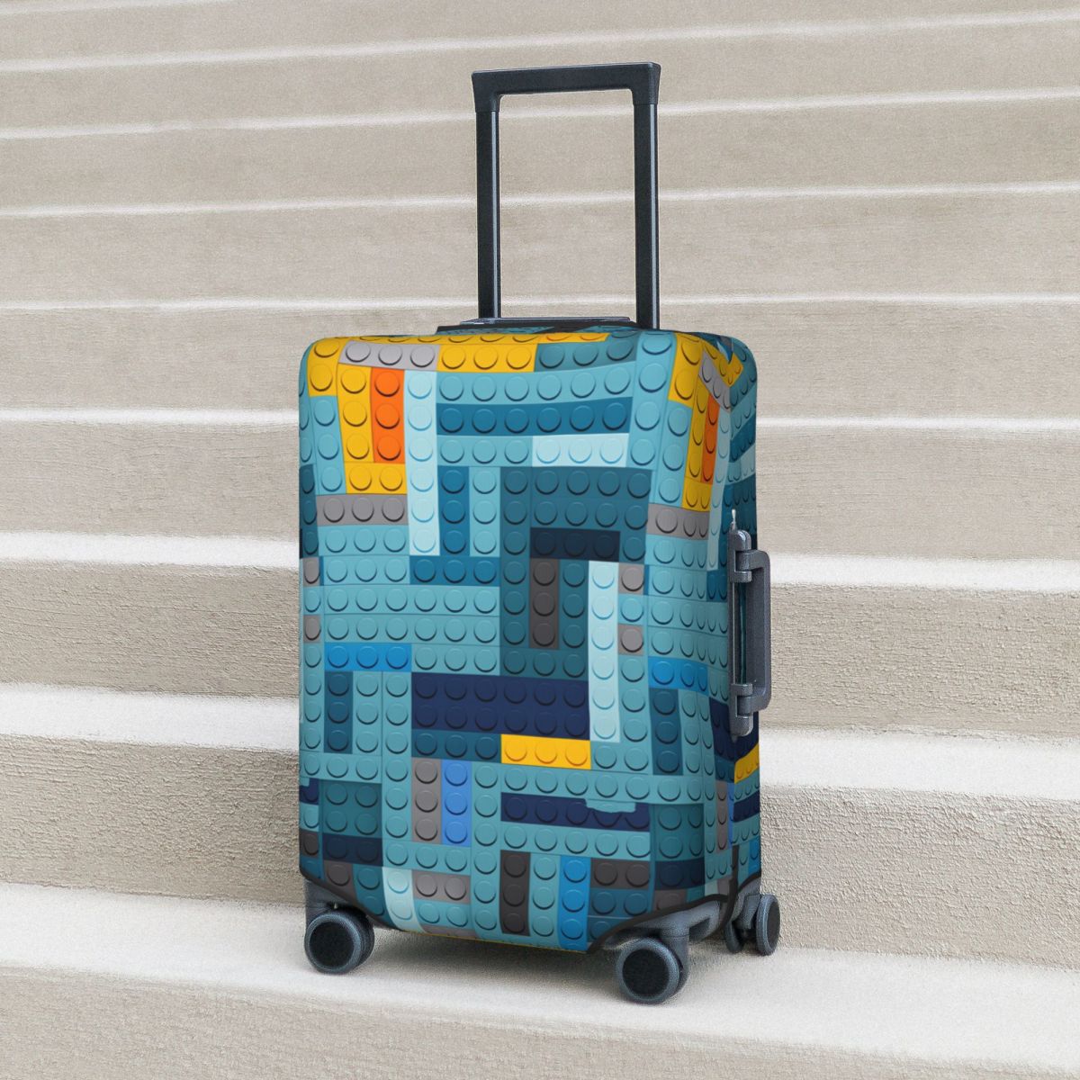 Blue Tech Pixel Building Block - Tech Accessories Travel Case 评论和价格