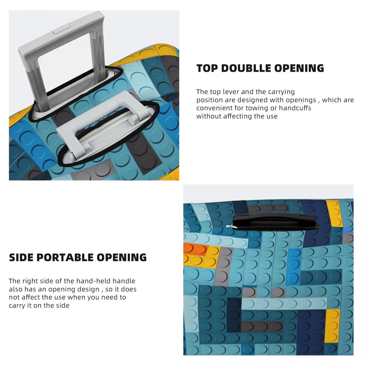 Blue Tech Pixel Building Block - Tech Accessories Travel Case 评论和价格