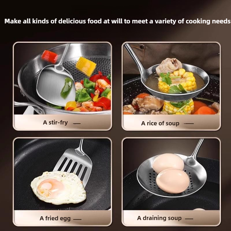 Food Stainless Steel Wok Spatu - Hi Tech Kitchen Accessories 评论和价格