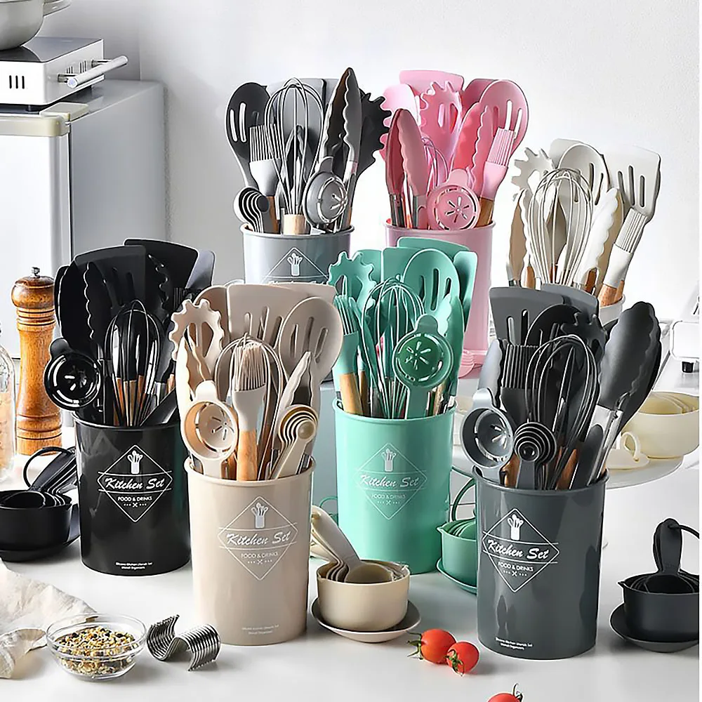 34Pcs Silicone Utensils Set Bl - Hi Tech Kitchen Accessories 评论和价格